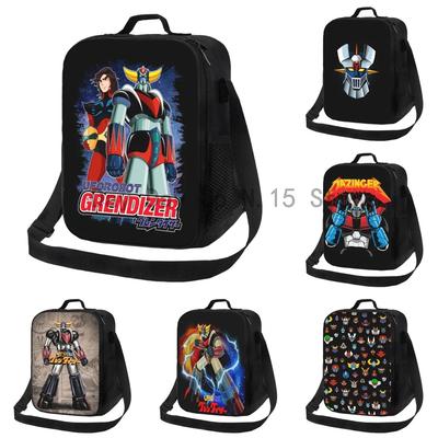 Goldorak Grendizer Actarus Изолированная сумка для обеда для женщин UFO Robot Goldrake Thermal Cooler Lunch Tote Beach Camping Travel