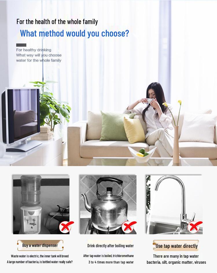 Ультрафильтрационный кухонный очиститель воды для всего дома из нержавеющей стали 304