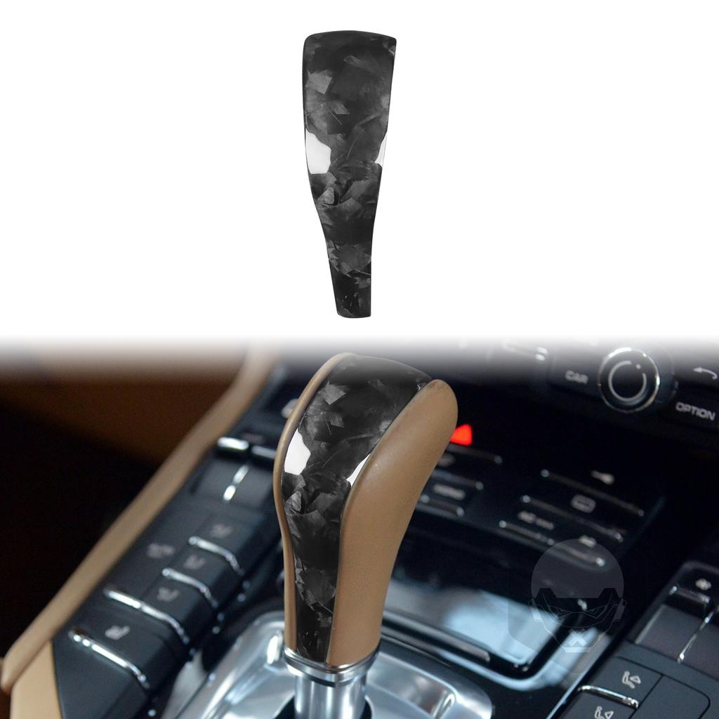 Real Dry Carbon Fiber Car Accessories Gear Shift Knob Decorative Trim For Porsche Cayenne 958 2011 2012 2013 2014 2015 2016 2017