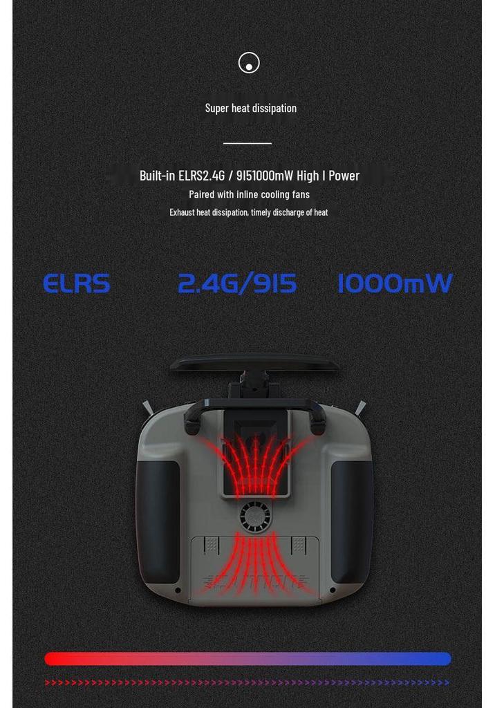 Цветной пульт Jumper T15 для FPV дронов дальнего действия с датчиками Холла 2.4G