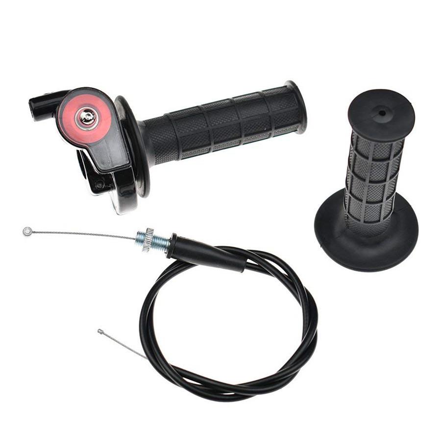 7/8" 22Mm Motocross Handle Throttle Clamp Hand Grip With Twist Cable For 50-250Cc Atv Quad Pit Dirt Bike Buggy Motorcycle Racing