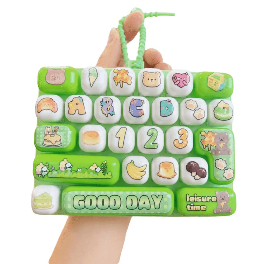 Cute Design Decompression Button Toy Creative Style Keyboard Keychain Accessories Gift