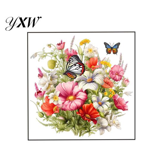 Long-lasting Wall Stickers Vibrant Butterfly Flower Pattern Easy to Adhesive Decals Apply Long-Lasting Decoration Removable Elegant Home Decor
