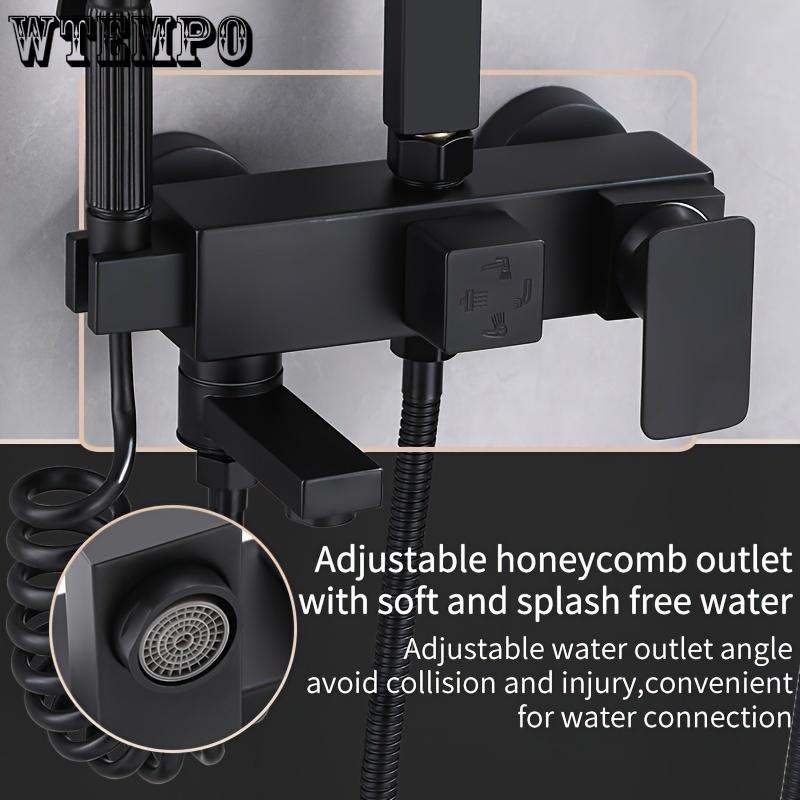 1 комплект черной полностью медной дождевой душевой системы, домашний комплект для душа под давлением, 10-дюймовая верхняя душевая головка с ручным душем