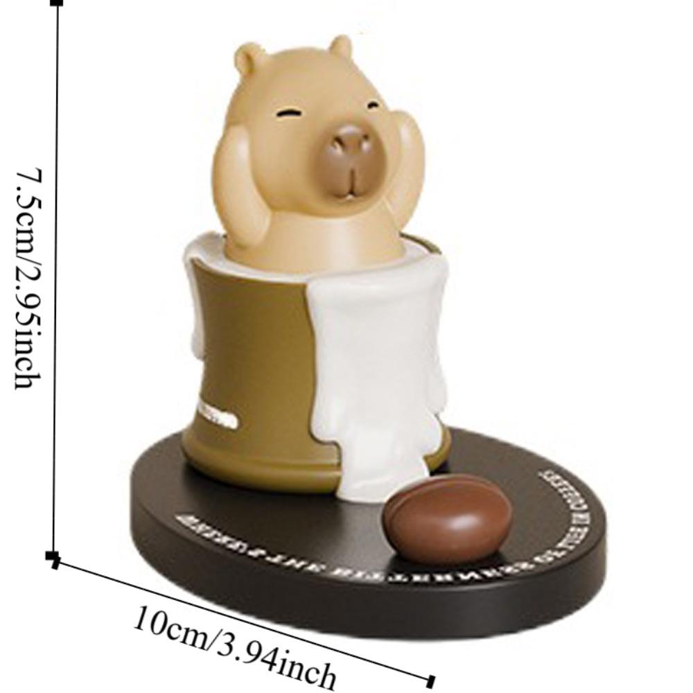 Ornament Capybara Doll Phone Holder Animal Figurines Capybra Model Toy  Decorative Gifts