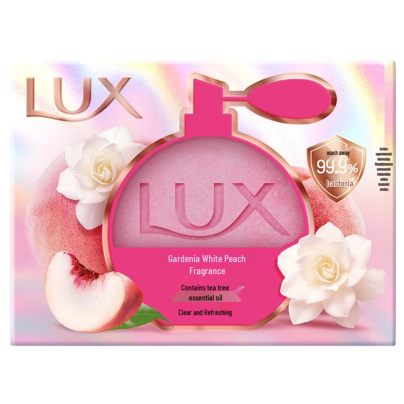 lux Набор: Мыло с ароматом Белого персика и Гардении и Гель для душа Dove