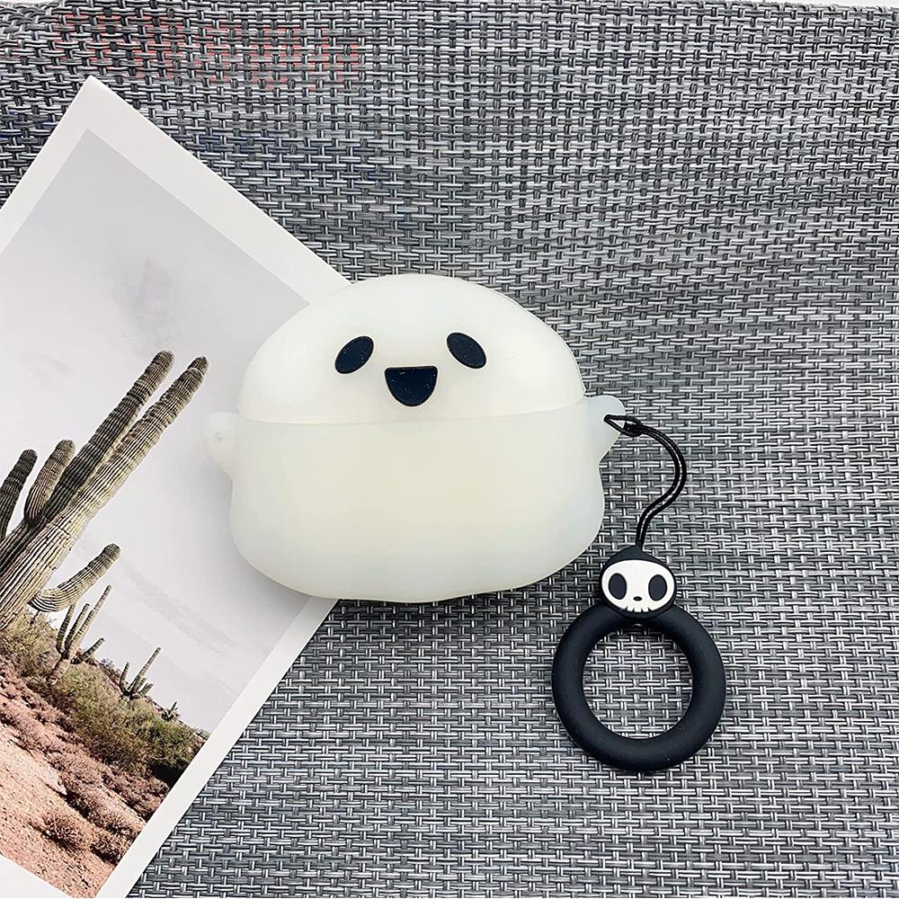 Funny 3D Luminous Cute Ghost Case Cover Compatible with AirPods Pro Case Cover