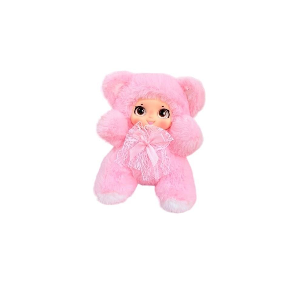 Bowknot Cat Doll Pendant Bag Hanging Car Key Ring Delicate Cat Ear Plush Keychain Backpack