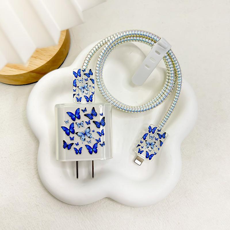 Прозрачный защитный чехол для зарядных устройств Apple 20 Вт/18 Вт и 15-дюймового кабеля передачи данных