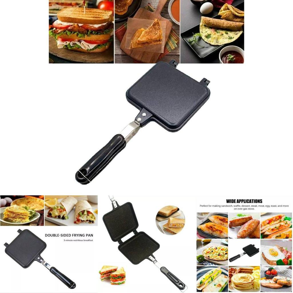 Прочная алюминиевая газовая плита Сэндвич-тостер Двусторонняя антипригарная