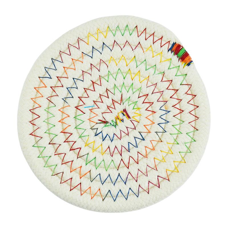 Круглая хлопковая подставка под тарелку для обеденного стола, кухонные принадлежности, термостойкая подставка под стакан для кофе и напитков