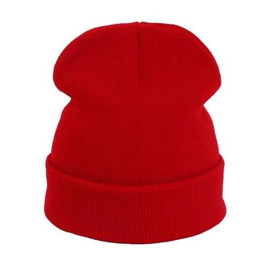 Simple Style Winter Beanies Unisex Solid Color Knit Beanies, Classic Slouchy Skull Cap for Winter, Soft Elastic Casual Warm Headwear Men Women,