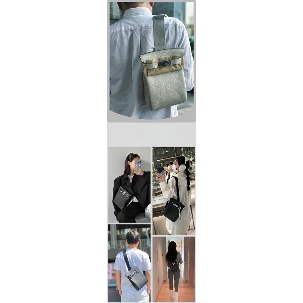 Новая мягкая кожаная сумка Keli, унисекс, кожаная, нагрудная сумка, первый слой коровьей кожи, сумка-мессенджер на плечо, через плечо 17 см