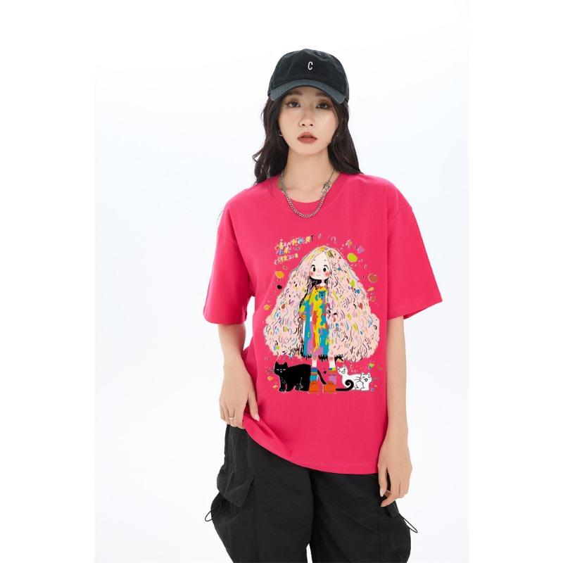 VEZFAA Женские модные повседневные летние весенние блузки и рубашки с круглым вырезом с короткими рукавами