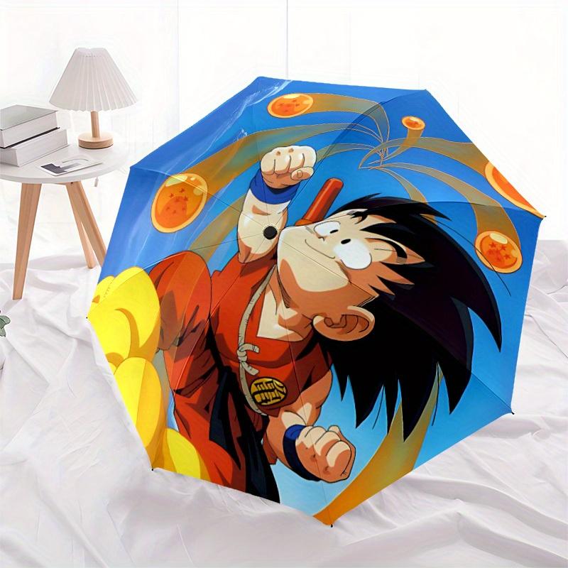 Dragon Ball Goku Self-Folding Umbrella,Travel Umbrella, Durable Plastic And Iron Frame, Suitable For Outdoor And Daily Necessities, a0818081