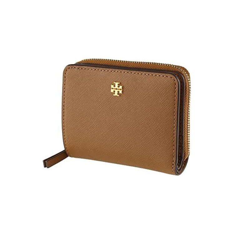 Tory Burch Emerson Signature Кожаный кошелек с двойным логотипом T Женский кошелек Коричневый 147606-909