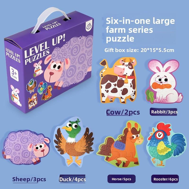 Транспорт Ферма Динозавр Животное Тема Пазл Детская Игрушка