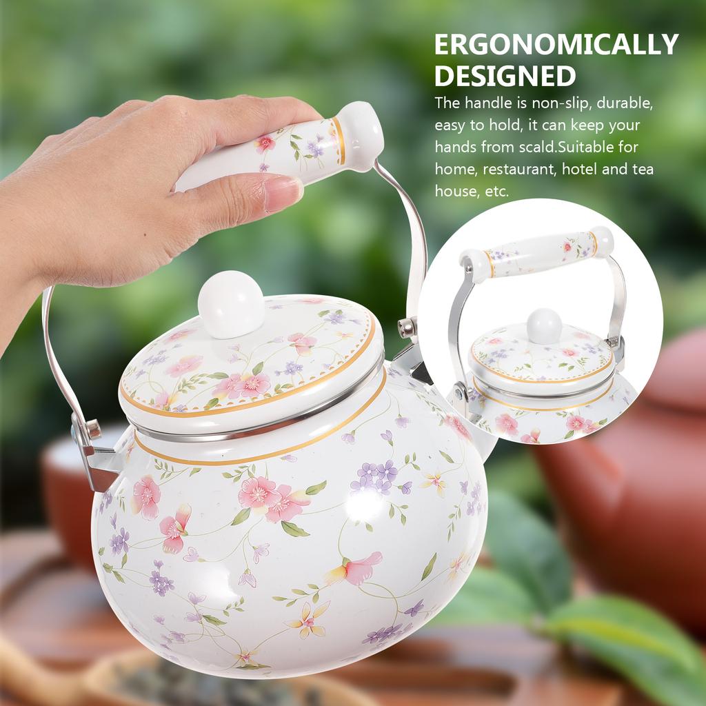 Эмалированный чайник, винтажный ретро-кипятильник для воды, походный кувшин, плита, кухня, ресторан, офис, чайник, кофе, чайный домик, чайник