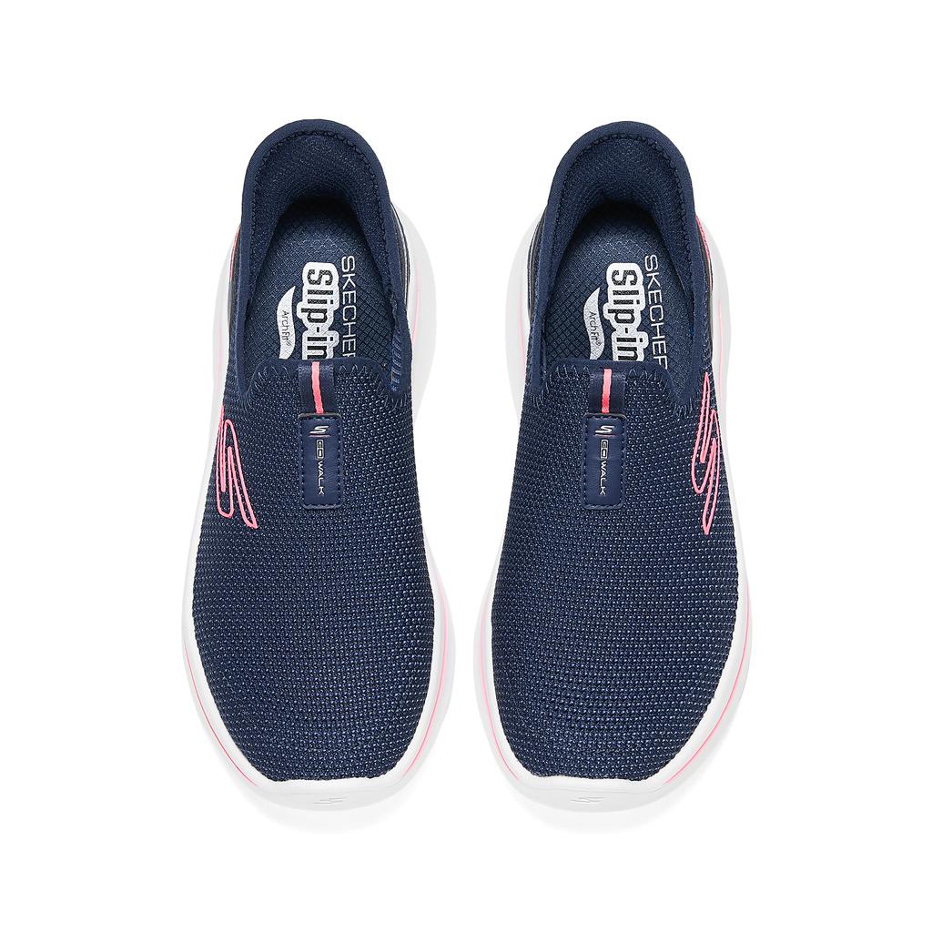 Skechers Go Walk Удобные Мягкие Прочные Поддерживающие Обувь для ходьбы Женская кроссовка Синий 125854-NVPK
