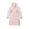 Теплая длинная пуховая куртка с капюшоном женская верхняя одежда лотосово-розовая F11W449906FPK