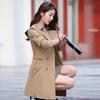Long Sleeve Warmth Windbreaker Large Size Woolen Coat Spring and Autumn Large Size Woman's Clothing