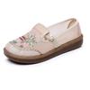 Shoes Women's Soft Sole Summer New Models Not Tired Feet Single Shoes Round Head Women's Shoes Lazy Shoes Women's Shallow Mouth Embroidered Mother 
