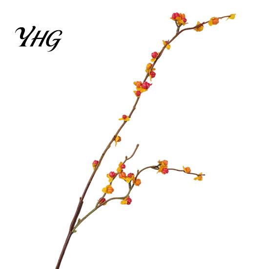 Autumn Home Decoration Long Artificial Bittersweet Branches, Fall Berry Stems for Vase, Faux Plants Fade Resistant Flowers Branches Thanksgiving Table