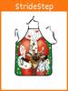 Waterproof Christmas Cartoon Apron Home Cooking Party Activities Kitchen Supplie