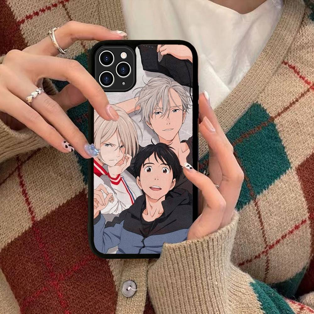 Спортивное аниме YURI ON ICE BL Для IPhone 17 16 15 14 13 Pro 12 11 Pro Max Жесткие чехлы для телефона из ПК+ТПУ Задняя крышка