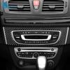 Настоящая мягкая карбоновая наклейка для Renault Fluence Megane RS 2009 2010 2011 2012 2013 2014 LHD RHD Внутренняя центральная консоль CD