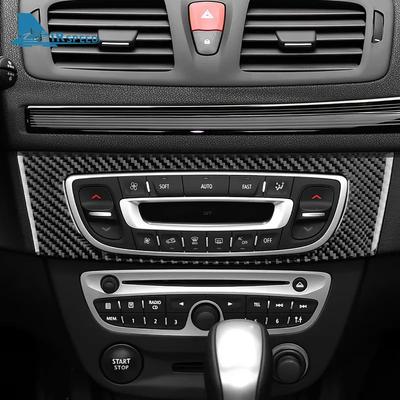 Настоящая мягкая карбоновая наклейка для Renault Fluence Megane RS 2009 2010 2011 2012 2013 2014 LHD RHD Внутренняя центральная консоль CD