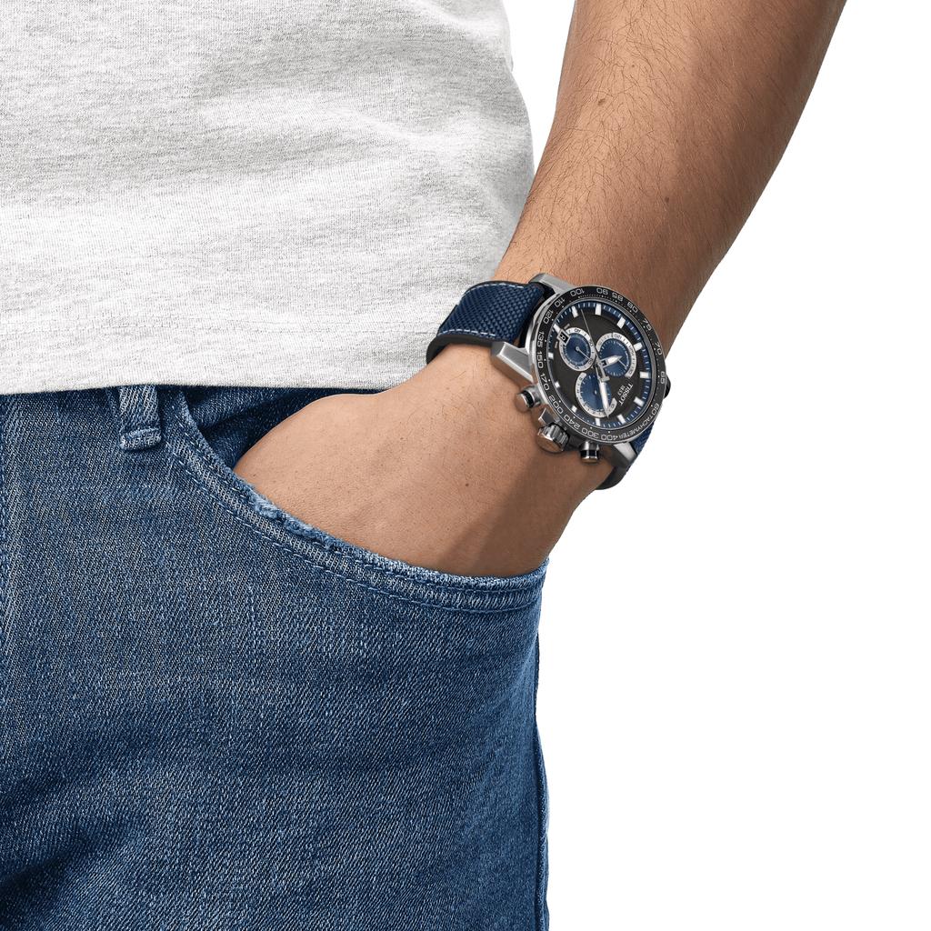Tissot Мужские модные часы с черным циферблатом T125.617.17.051.03