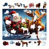 1 Набор Рождественский Деревянный Пазл Зимний Праздник Санта Клаус Олень Упряжка Пазл Развивающая Игрушка Украшение для Дома