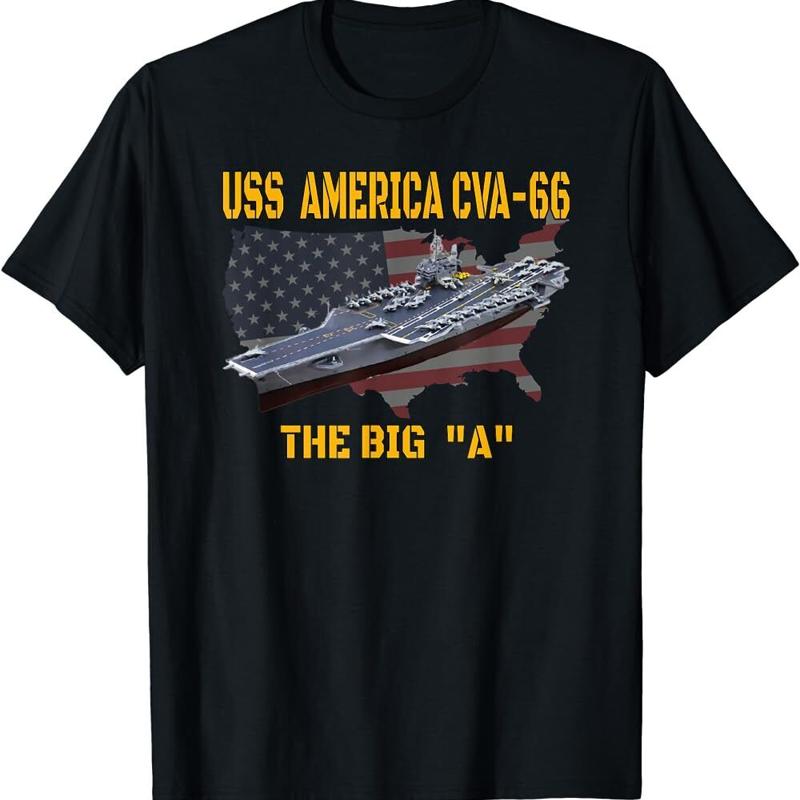 Новый с бирками Авианосец USS America CVA 66 День Ветеранов Отцов S 5XL L Футболка