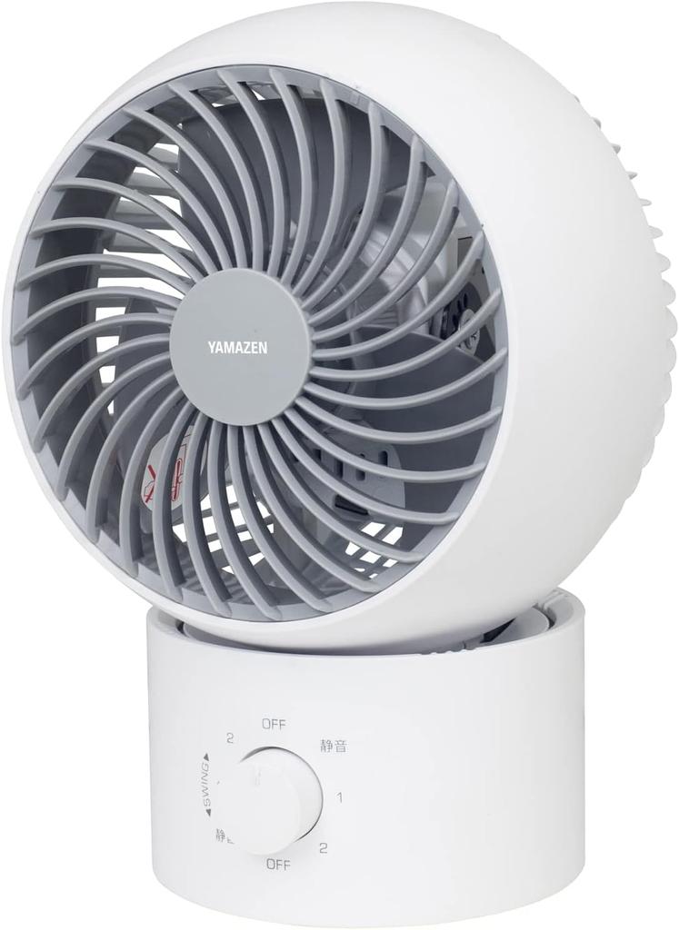 Моющиеся 14 татами, легко наклоняемые, 3 уровня объема воздуха, белый, серый [Yamazen], тихий циркулятор, (Вентиляция/Циркуляция воздуха), Чистый, слева/справа