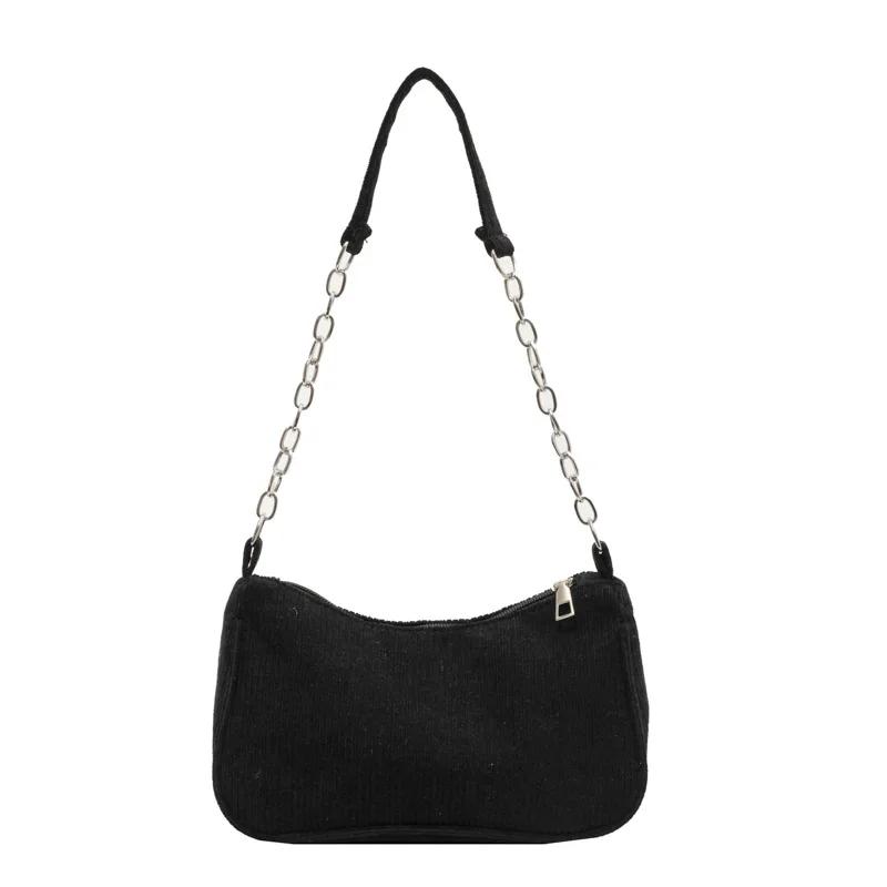 Бархатная женская сумка через плечо повседневная сумка-цепочка женственная личность корейская версия модная