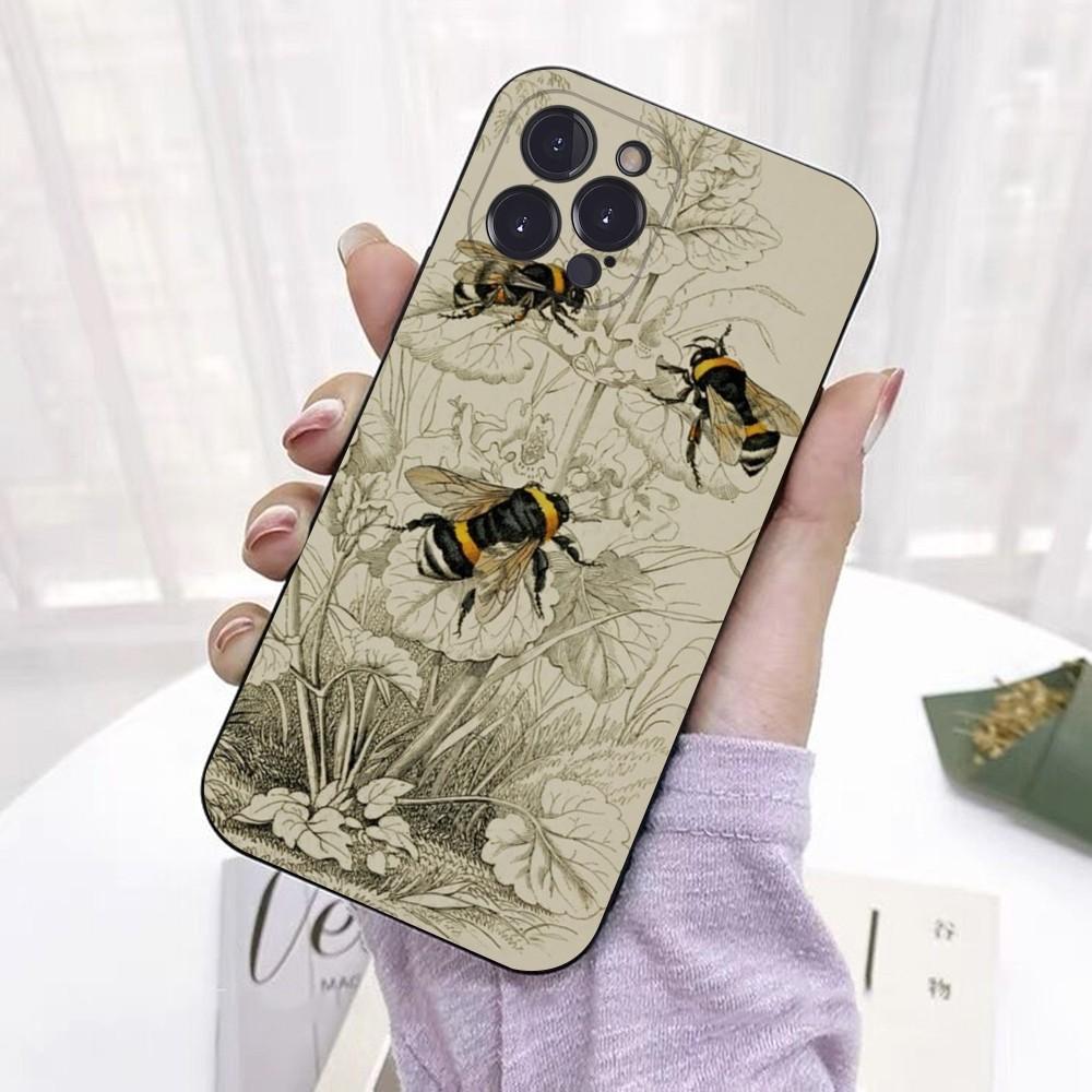 Чехол для телефона с принтом 'Пчелы' для iPhone 15 6 7 8 Plus 11 12 13 14 Pro SE 2020 MAX Mini X XS XR Задняя крышка Funda