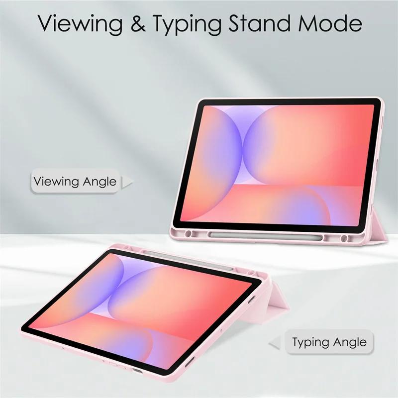 Чехол с держателем для стилуса для Samsung Galaxy Tab S10 Lite S7 S8 S9 FE Plus 12.4 13.1 A11 A9 Plus 11 8.7 S6 Lite10.4 A8 10.5 Funda