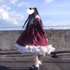 Cute Women's Lolita Dress Japanese Harajuku Long Sleeves Doll Skirt Spring Summer Soft