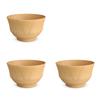 Безопасны для посудомоечной машины Деревянные суповые миски Kisai Натуральные миски Большой набор из 3 штук x Текущая модель J-kitchens 12,5 7,5 см