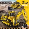 MOULD KING 17023 Technical Building Blocks Motorized Pneumatic Bulldozer Truck Model APP Engineering Vehicle Brick Toy Kids Gift