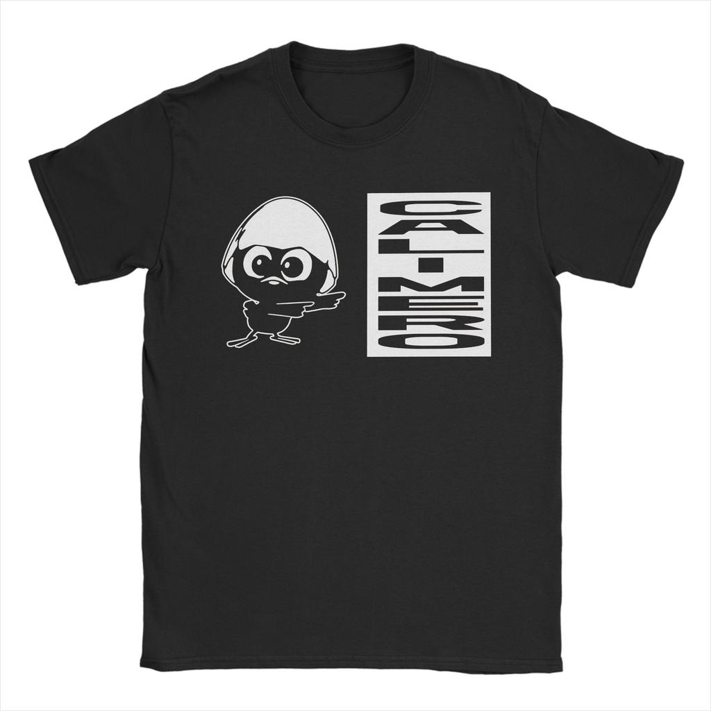 Men Women Printed Calimero Black Chick T Shirt Tee Pure Cotton T-shirts Clothing