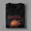 Мужская футболка Sepultura Череп Смешная 100% хлопок Футболка с коротким рукавом Футболка Круглый вырез Одежда Новое поступление