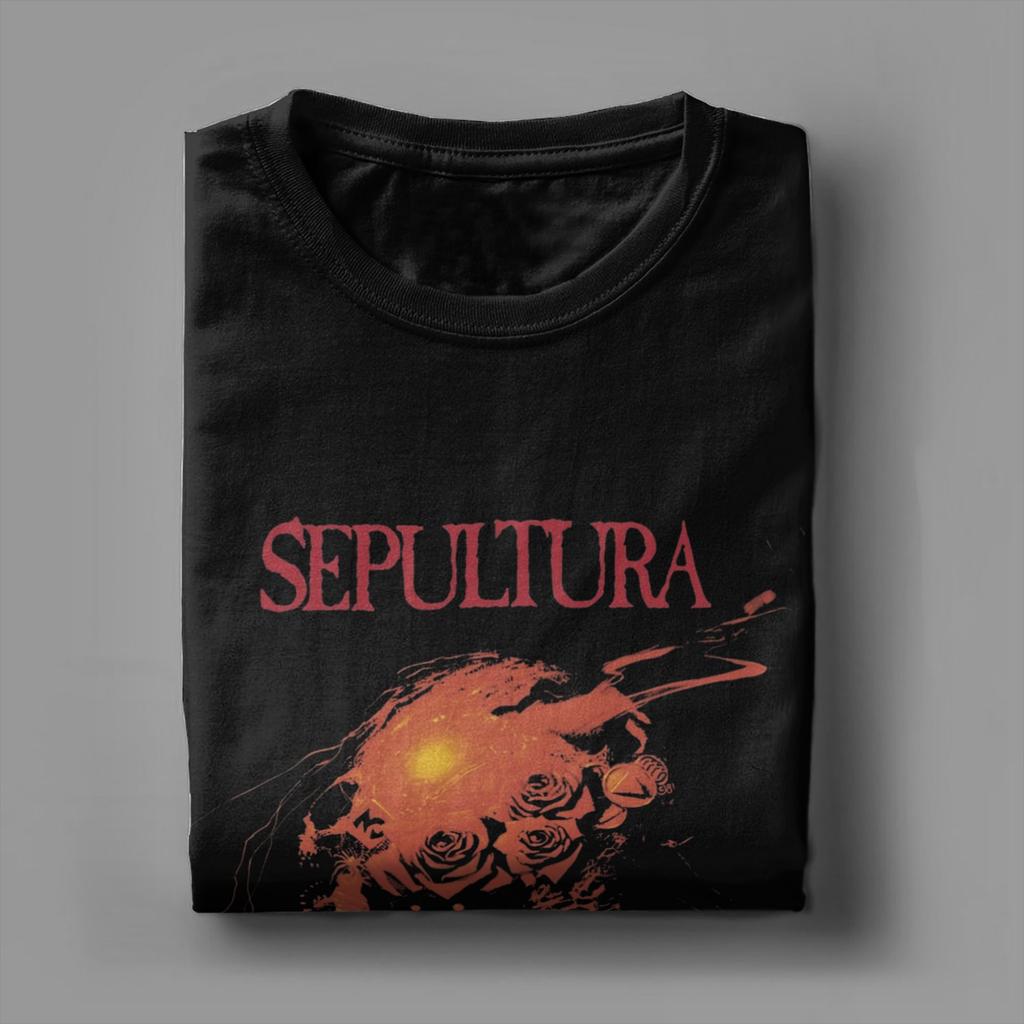 Мужская футболка Sepultura Череп Смешная 100% хлопок Футболка с коротким рукавом Футболка Круглый вырез Одежда Новое поступление