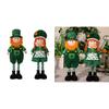 StPatrick‘s Day Green Irish Gnome Handmade Retractable Plushes Figurine For Spring Elf Doll Home Holiday Decoration