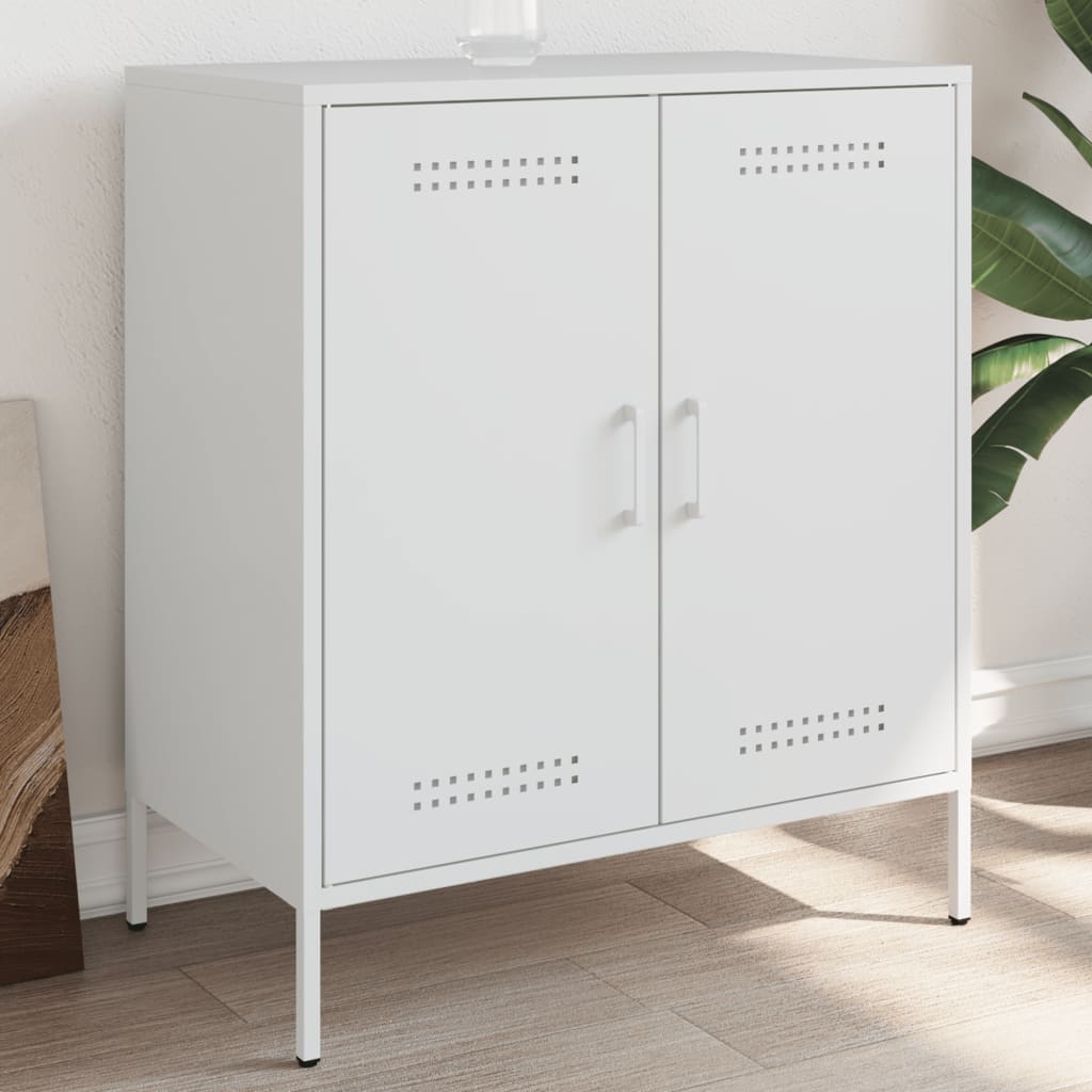 Sideboard White 68 x 39 x 79 cm Steel
