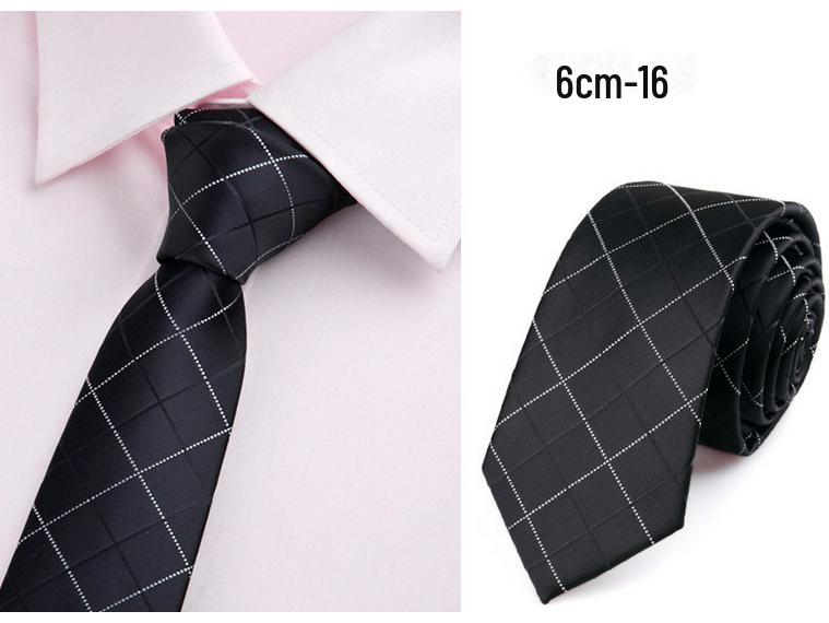 Мужские деловые галстуки корейского стиля из полиэстера 6 см