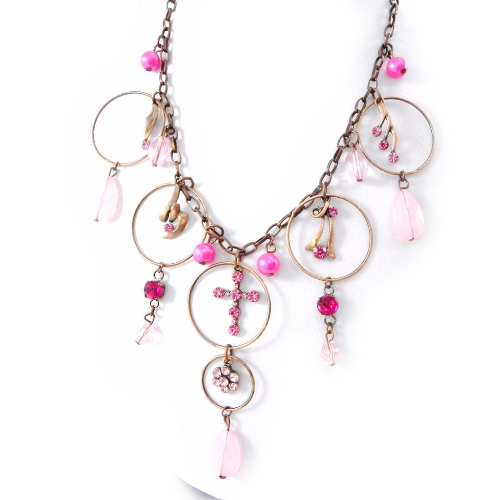 Les Trésors De Lily [E4356] - Колье "Эсмеральда" розовое
