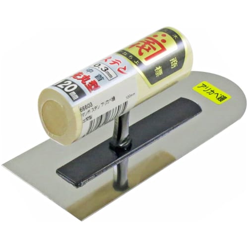 Kanechiyo Mambo Stainless Steel Wall Trowel, Rounded Tip, 120mm, 0.3mm Thick