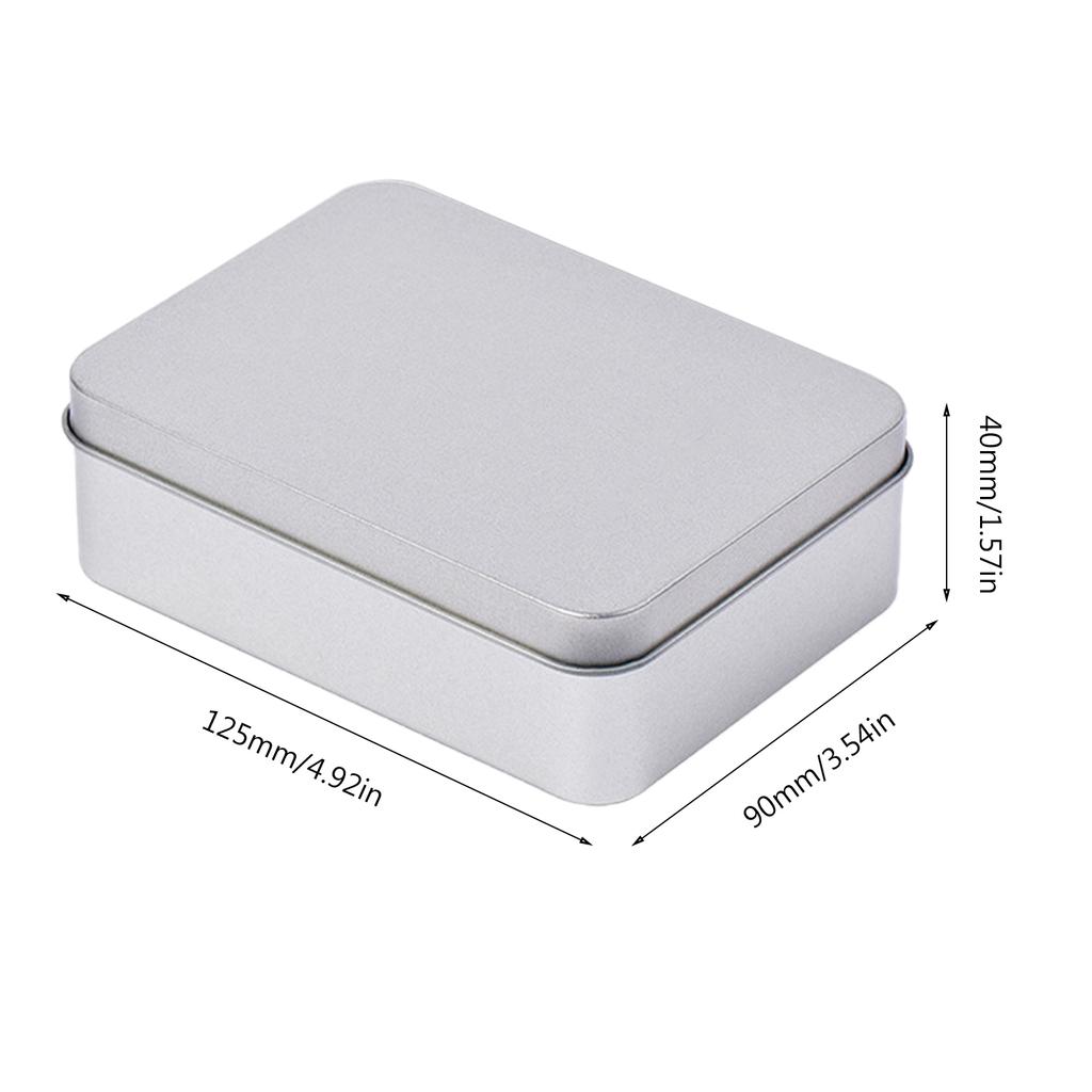 Metal Rectangle Silver Color Playing Cards Storage Box Money Coin Holder Box Candy Key Case Business Card Storage Can